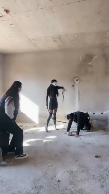 套路直播视频【妆主大大】和素人小姐姐-户外鞭打/骑马遛狗 bf25711