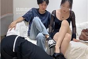 【刘二狗】情侣主脏鞋藤条惩罚绿帽奴 JS250720-11