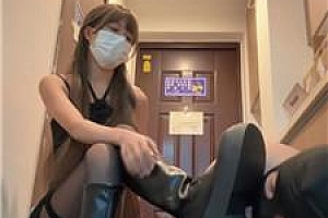 【鹿可】长靴捂黑丝气味辱 bf57512